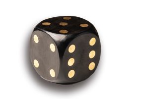 קוביה עץ שחור 16 ס"מ