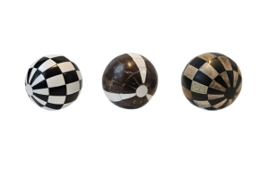 סט כדורים שלישיה שיש דקורטיבי