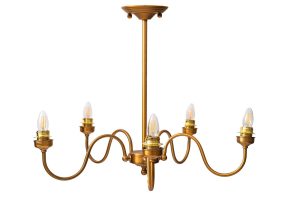 שנדליר חמישיה על מוט לנורות