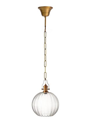 מנורת תלייה זכוכית עגולה