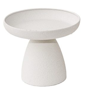 צלחת על רגל M לבן