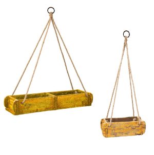 סט אדניות צהוב+חבל