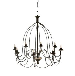 שנדליר קשתות 8 קנים שחור