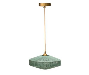 מנורת מקרמה טרפז טורקיז S