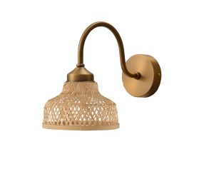 זרוע קיר קשת M נחושת+ אהיל קש 975