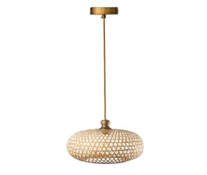 מנורת תלייה קש עגולה M