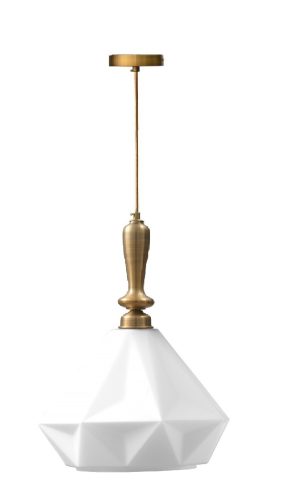 מנורת תלייה זכוכית לבנה 904