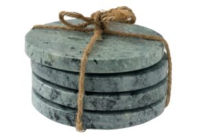 סט תחתיות שיש עגולות ירוק