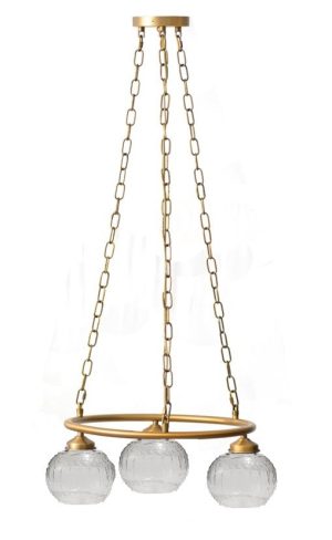 שנדליר שרשרת חישוק 3 זכוכיות