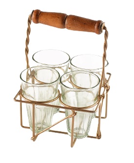 מעמד כוסות רביעיה מלבן נחושת