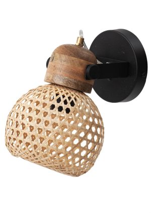 זרוע עץ שחורה + אהיל קש 539