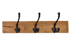 מתלה עץ+ווי ברזל שלישיה