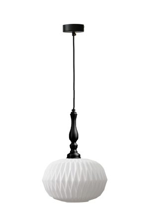 מנורת תלייה זכוכית לבנה 902