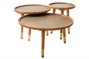 סט שולחנות מרוקאי מרוקע