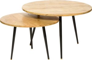 סט שולחנות עץ רטרו