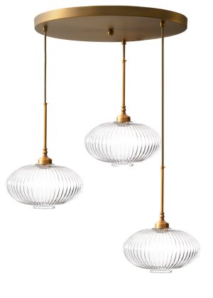 צלחת נחושת+ זכוכיות 136