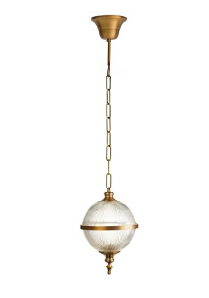 מנורת זכוכית נחושת