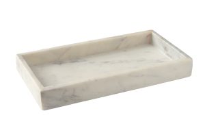 מגש מלבני שיש לבן