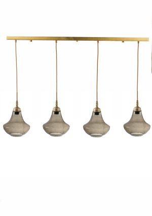 פלטה נחושת מטר+ זכוכיות אפורות 221