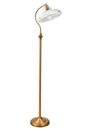 מנורה עומדת נחושת+ זכוכית 817