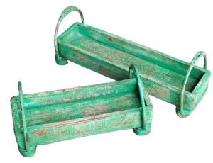 סט מגש עץ גודפור ירוק