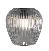 מנורת זכוכית אפורה