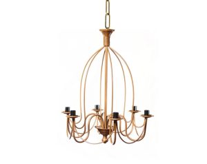 שנדליר קשתות 6 קנים גבוה נחושת