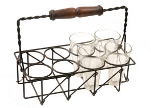 מעמד כוסות שמיניה מלבן שחור