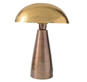 מנורת שולחן מתכת+ אהיל אובלי