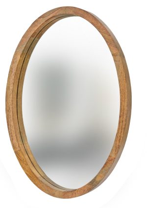 מראה מסגרת עץ אובלית