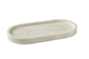 מגש אובלי שיש לבן