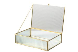 תיבת תכשיטים זכוכית פסים