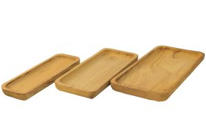 סט קערות עץ שלישיה טונגס