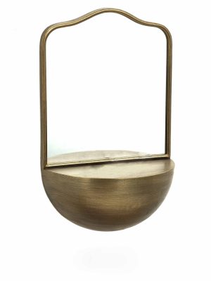 מראה נחושת+מדף