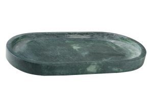 מגש אובלי שיש ירוק