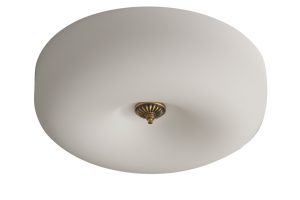 מנורת זכוכית לבנה צפה