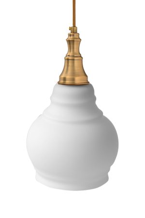 מנורת תלייה זכוכית לבנה 961