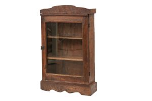 ארונית עץ משולבת זכוכית