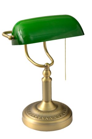 מנורת שולחן בנקאי ירוק