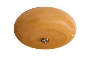 מנורת זכוכית צהובה צפה