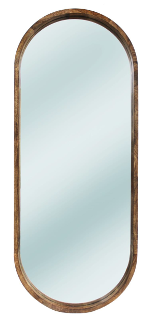 מראה מסגרת עץ קפסולה