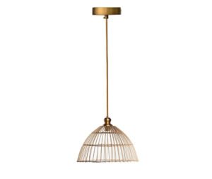 מנורת תלייה קש פסים M