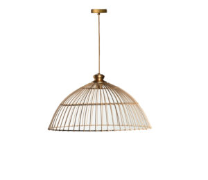 מנורת תלייה קש פסים L