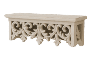 מדף עץ רבט לבן