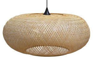 מנורת תלייה קש עגולה