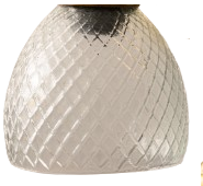 מנורת זכוכית חריטות ריבועים