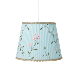 אהיל בד כחול פרחים