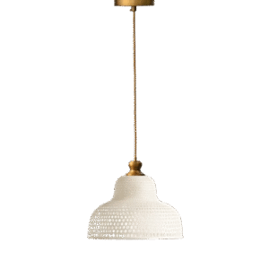 מנורת תלייה קש לבנה