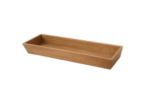 מגש עץ מלבני גבוה גדול