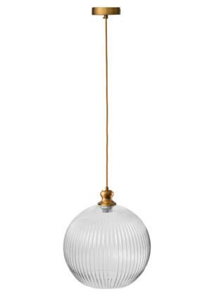 מנורת תלייה זכוכית עגולה פסים